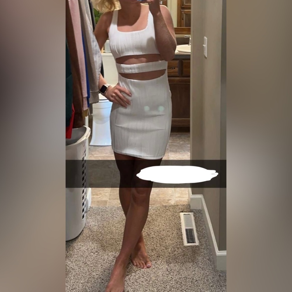White mini dress (homecoming, or casual)